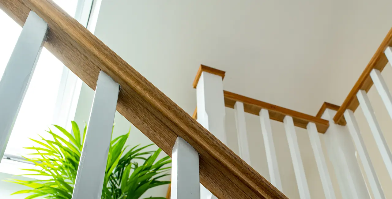 Barandillas de madera, detalle de barandilla de madera